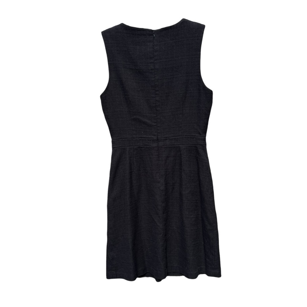 🌻Tahari Black Preppy Sleeveless Black Textured Parkcore Dress Size 6 - Picture 7 of 10